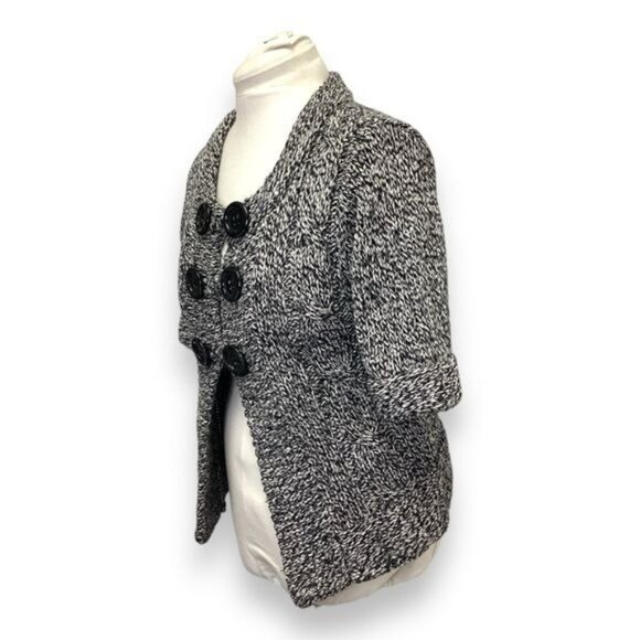 Dressbarn Women’s Short Sleeve Retro Button Front Cardigan Sweater, size M - Picture 3 of 8